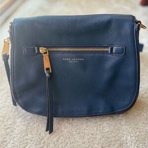Marc Jacobs Navy Leather Crossbody Bag